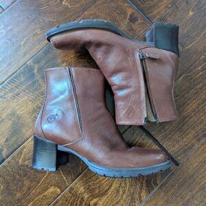 timberland leather booties